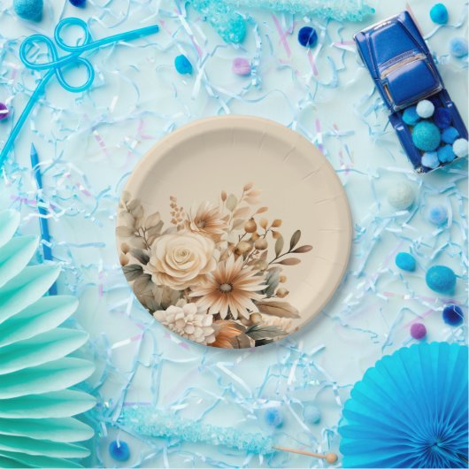 Boho Blume Pappteller (Party)
