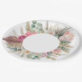 Boho Blume Party Teller (Schrägansicht)