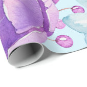 Boho Blume Pattern Geschenkpapier (Rolleneckpunkt)