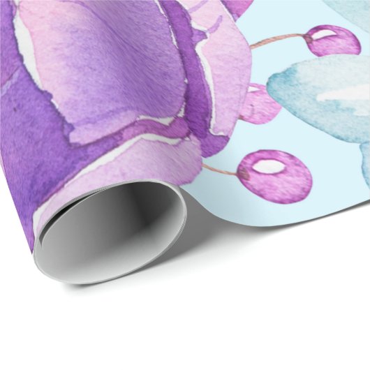 Boho Blume Pattern Geschenkpapier (Rolleneckpunkt)