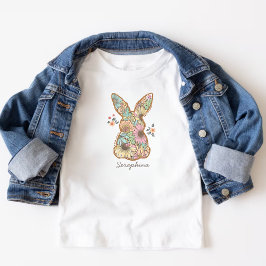 Boho Blume Patterns Ostersonnige Kinder Kleinkind T-shirt