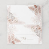 boho Blume Platzkarte (Außenseite Aufgefaltet)