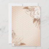 Boho Blume Polka Dots 18. Geburtstag Einladung (Rückseite)