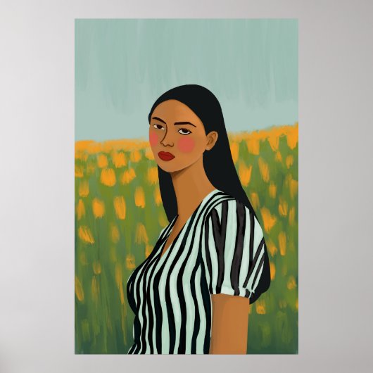 Boho Blume posten Druckkunst Poster (Vorne)