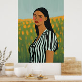 Boho Blume posten Druckkunst Poster (Küche)