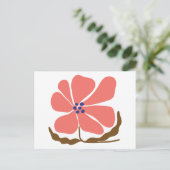 Boho Blume Postkarte (Stehend Vorderseite)