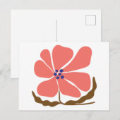 Boho Blume Postkarte (Vorne/Hinten)
