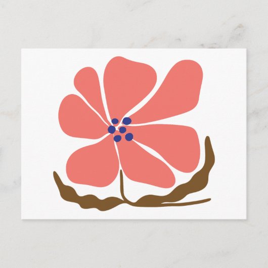 Boho Blume Postkarte (Vorderseite)