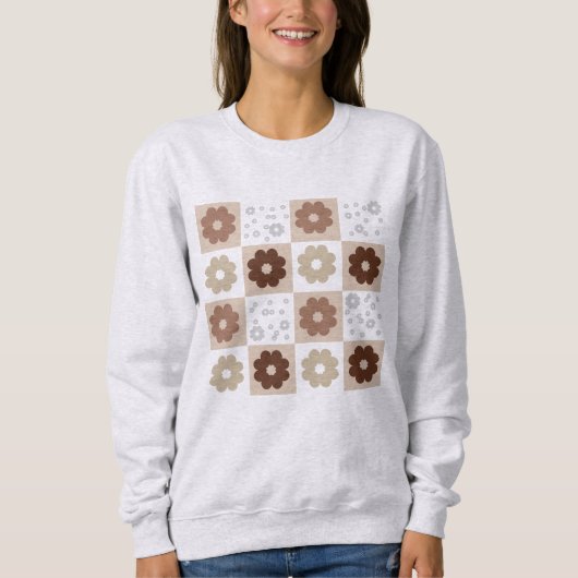 Boho Blume Prüfmuster Sweatshirt (Vorderseite)