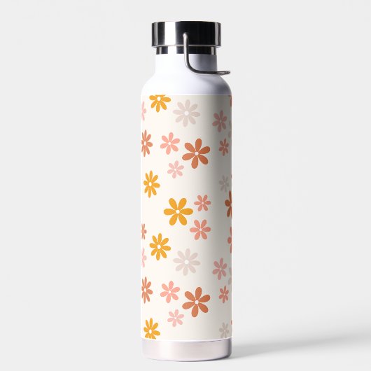 Boho Blume Retro Sommerblumenmuster Trinkflasche (Links)