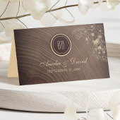 Boho Blume Rustic Wood Wedding Platzkarte
