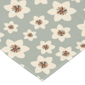 Boho Blume - Salbei, grüner Hintergrund Großer Tischläufer (Ecke)