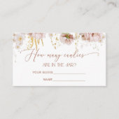 Boho Blume schätzen wie viele Bonbons-Karten Begleitkarte (Vorderseite)