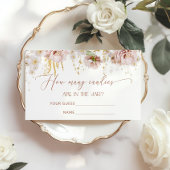 Boho Blume schätzen wie viele Bonbons-Karten Begleitkarte