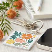 Boho Blume Schlüsselanhänger (Vorderseite rechts)
