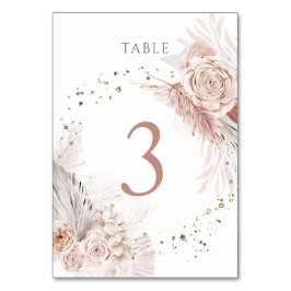 Boho-Blume Tischnummer 3