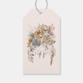 Boho Blume und Dreamcatcher - Hochzeit Vielen Dank Geschenkanhänger (Rückseite)