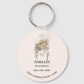 Boho Blume und Dreamcatcher - Unternehmen Schlüsselanhänger (Vorderseite)