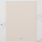 Boho Blume und Grassteme Briefbogen (Rückseite)