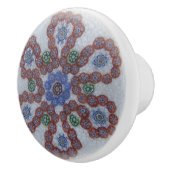 Boho Blume Viktorianisch Red Blue Keramikknauf (Rechts)