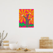 Boho Blume Wall Art Print Poster (Küche)