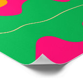 Boho Blume Wall Art Print Poster (Ecke)