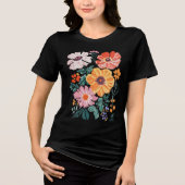 Boho Blume Wildblume Tri-Blend Shirt (Vorderseite)