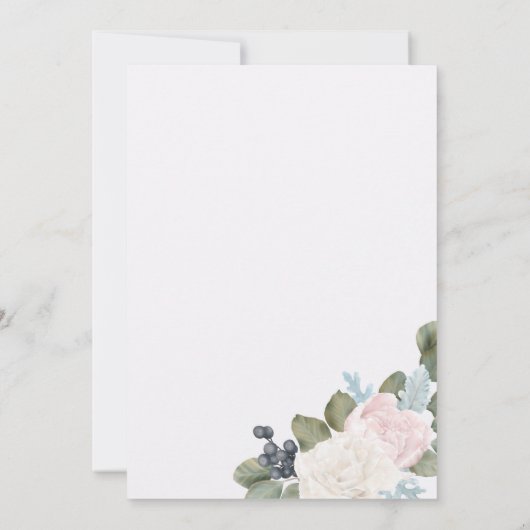 Boho Blume Winter Danke (Rückseite)