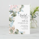 Boho Blume Winter Watercolor Brautparty Einladung (Stehend Vorderseite)