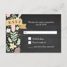 Boho Blume Wreath Rustic Chalkboard Wedding