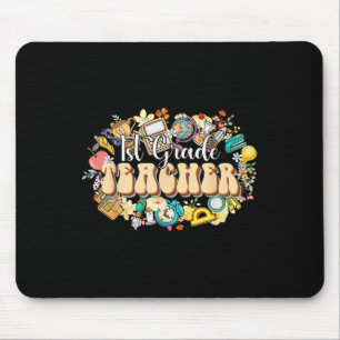 Boho Blumen 1. Klasse Lehrer Dankeschön Rückseite Mousepad