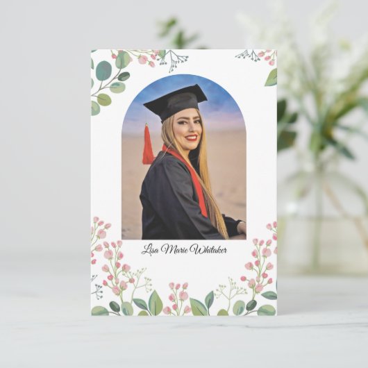 Boho-Blumen-Abschlussfeier der Hochschule (Stehend Vorderseite)