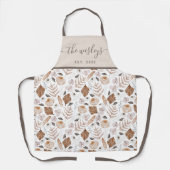 Boho-Blumen-All-Over-Print-Schürze Schürze (Vorderseite)