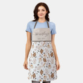 Boho-Blumen-All-Over-Print-Schürze Schürze (Getragen)