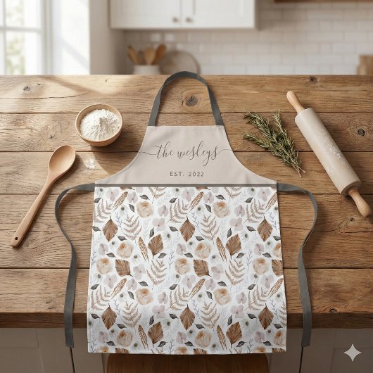 Boho-Blumen-All-Over-Print-Schürze Schürze