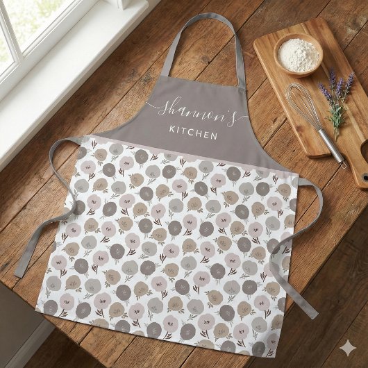 Boho-Blumen-All-Over-Print-Schürze Schürze