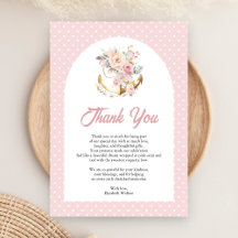 Boho Blumen Anker Mädchen Bogen Baby Shower