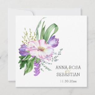 *~* Boho Blumen AR15 QR RSVP Hochzeit Einladung