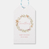 Boho-Blumen-Baby-Party Geschenkanhänger (Vorderseite)