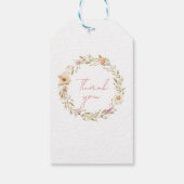 Boho-Blumen-Baby-Party Geschenkanhänger (Rückseite)
