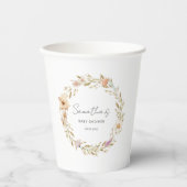Boho-Blumen-Baby-Party Pappbecher (Vorderseite)