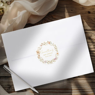Boho-Blumen-Baby-Party Runder Aufkleber