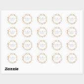 Boho-Blumen-Baby-Party Runder Aufkleber (Blatt)