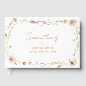 Boho-Blumen-Baby-Shower-Willkommen Gästebuch (Vorderseite)