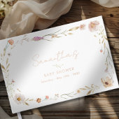 Boho-Blumen-Baby-Shower-Willkommen Gästebuch