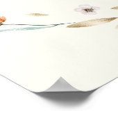 Boho-Blumen-Baby-Shower-Willkommen Poster (Ecke)