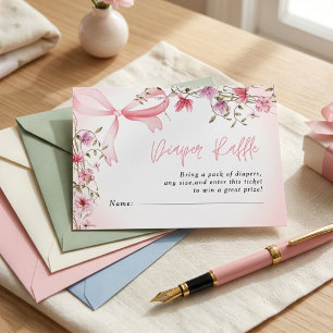 Boho-Blumen-Babyshower "Baby in Bloom"  Begleitkarte