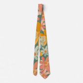 Boho-Blumen-Blumenmuster individuell – Elegante Mo Krawatte (Rückseite)
