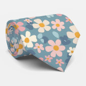 Boho-Blumen-Blumenmuster individuell – Elegante Mo Krawatte (Gerollt)