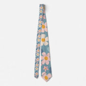 Boho-Blumen-Blumenmuster individuell – Elegante Mo Krawatte (Rückseite)